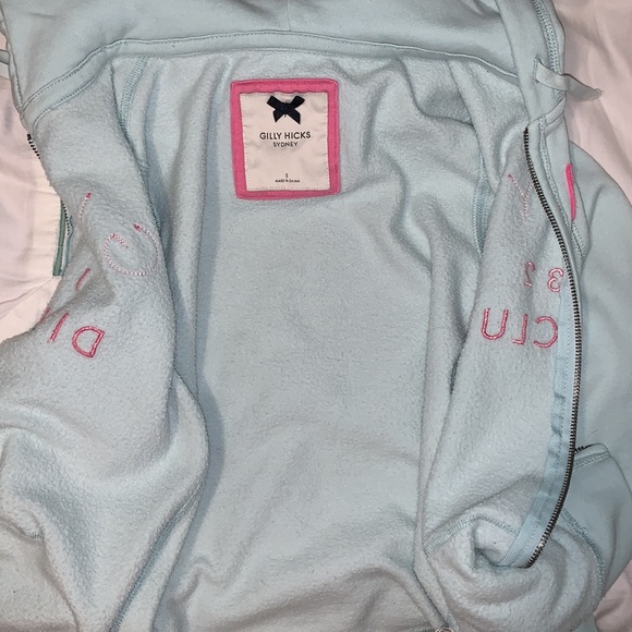 Gilly Hicks Light Blue Zip-Up Hoodie Jacket - Picture 3 of 5